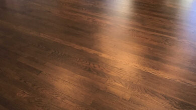 oak hardwood flooring refinished red oak hardwood floors - entryway and living room UYLKURL