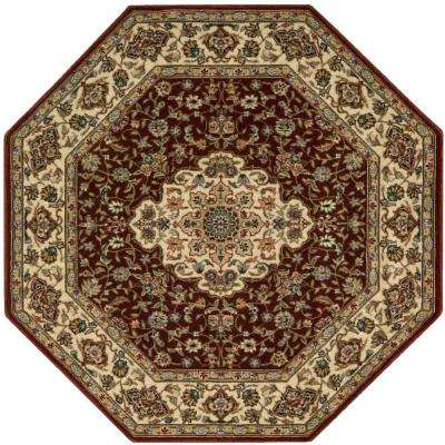 octagon rugs persian arts neolithic brick 8 ft. x 8 ft. octagon area rug GPJNFTP