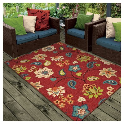 orian rugs st. thomas promise indoor/outdoor area rug - red : target RGEEOBD