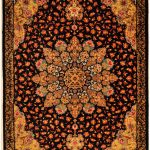 oriental rug patterns high knott count silk and wool qum persian rug SCYFAUL