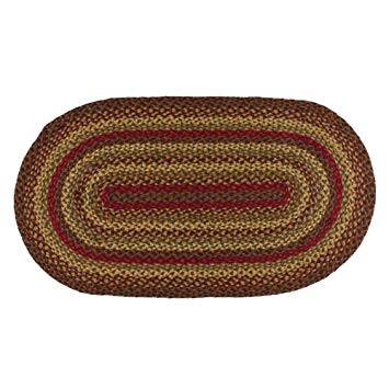 oval rug amazon.com: cinnamon oval braided rug - 20 NJQBOPU