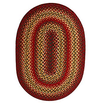 oval rug homespice oval jute braided rugs, 27-inch by 45-inch, cider barn IYVMEEA