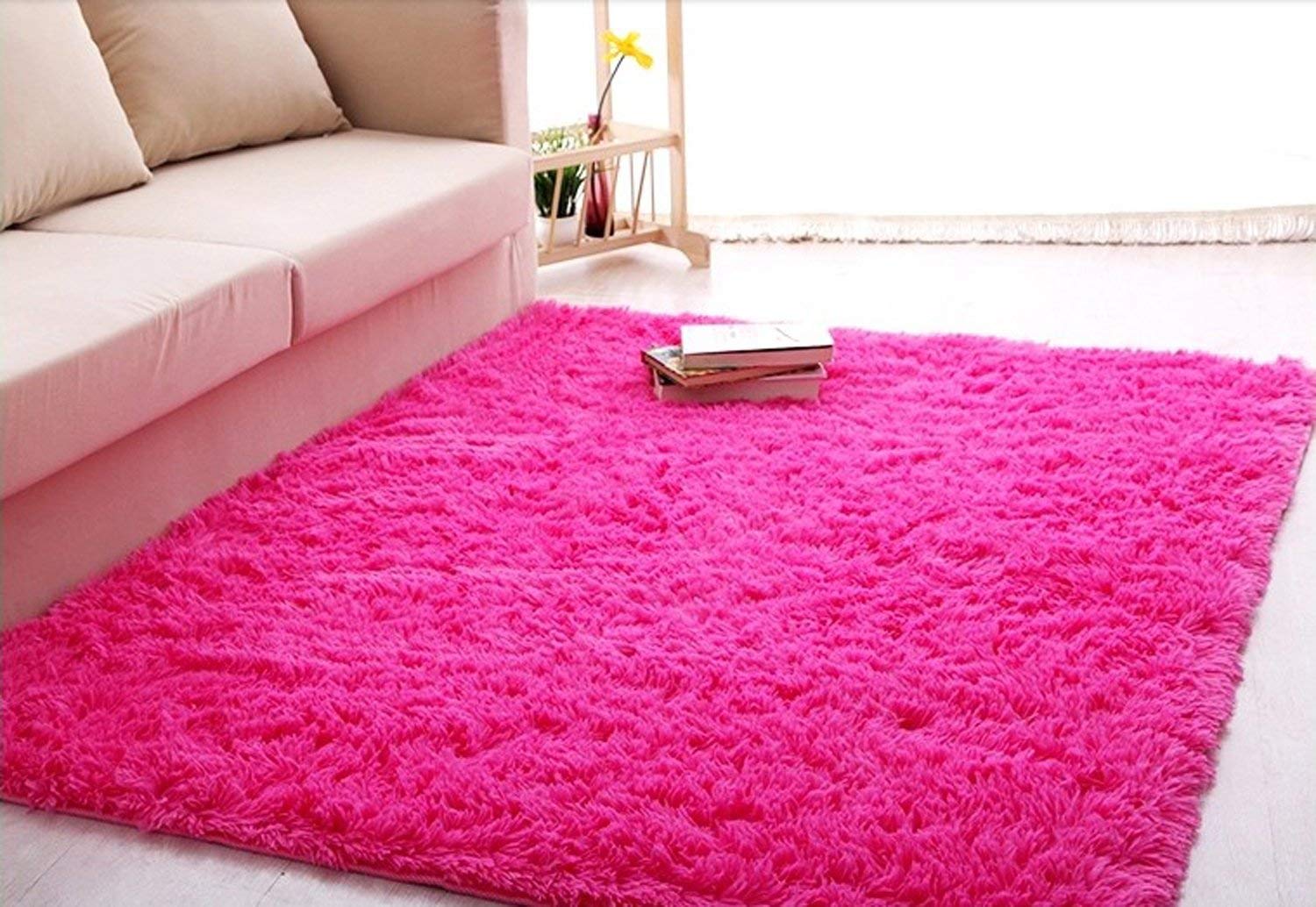 pink area rugs amazon.com: forever lover soft indoor morden shaggy area rug pad, 2.5 x OORKUUI