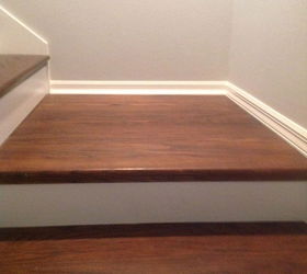 replace carpet on stairs from carpet to wood stairs redo cheater version, diy, how to, stairs BXHTJJO