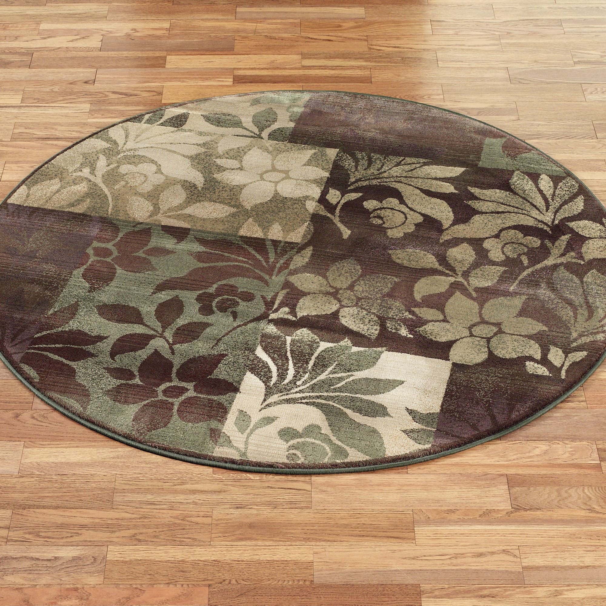 round area rug leaf collage round rug plum RJCCEHR