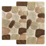 Rugs and mats 2-piece bath rug set in khaki HXWGUEL