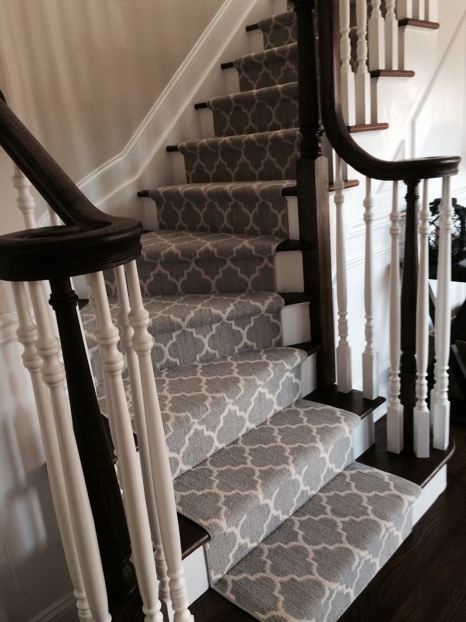 rugs on stairs make a statement on your stairs...with taza from tuftex - important to line CHTLHNR