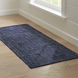 runner rugs della indigo cotton flat weave rug runner 2.5x6 LDZZZYC