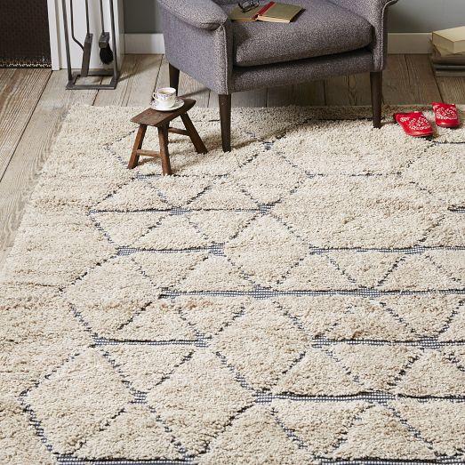 shaggy rug pattern carla peters geo line wool ivory shag rug KRXBDHN