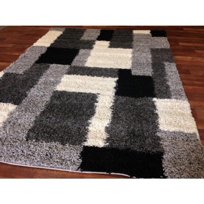 shaggy rug pattern photo 2 of 6 gray modern blocks shaggy area rug silver black white AESMFVI