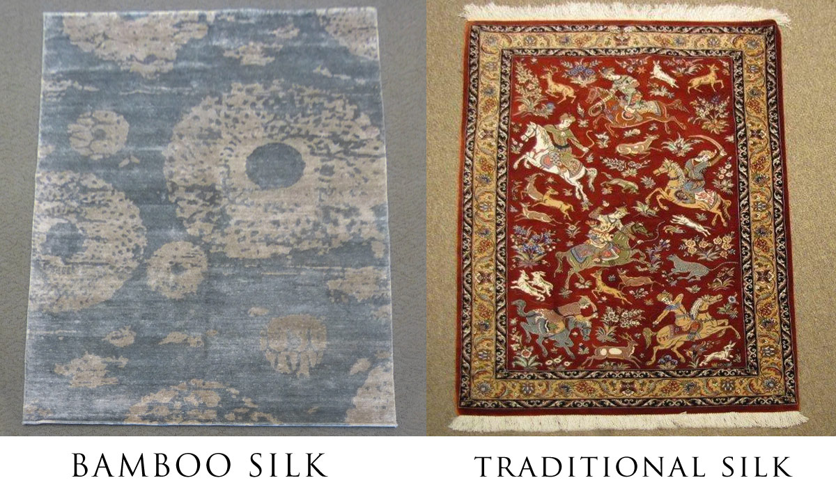 silk rugs traditional silk vs. bamboo silk area rugs XSKGBFN