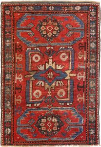 small geometric antique yastic turkish rug 48620 nazmiyal VGNNPUE