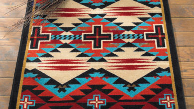 southwestern rugs rustic cross blue southwestern rug - 4 x 5 WLLGGKA