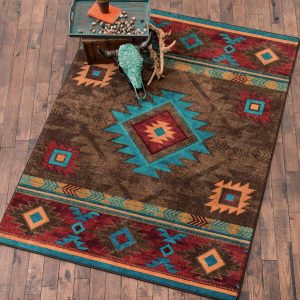 southwestern rugs southwest rugs: 3 x 4 whiskey river turquoise rug|lone star western decor NIFLDDV