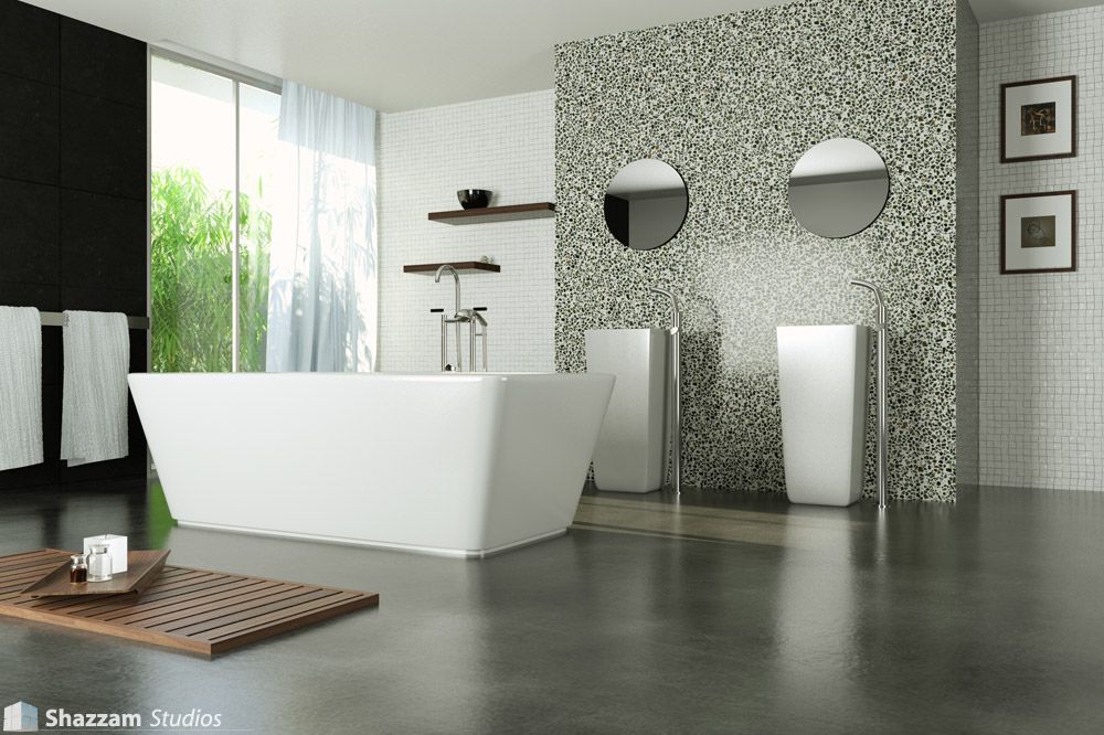 stylish bathroom floor modern marble bathroom and concrete floor | concrete - easy and stylish - SBXPZMG