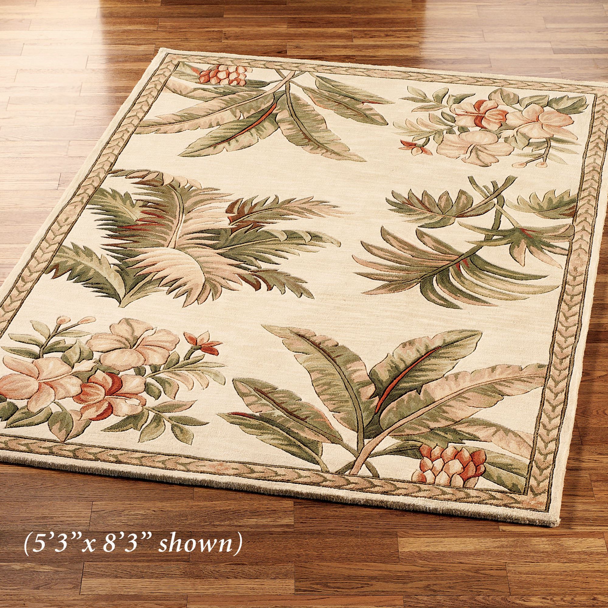 tropical area rugs tropical retreat area rug ivory ORRVQYV