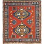 turkish rug turkish kazak hand-knotted wool red area rug UIYPYWI