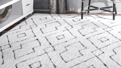 white area rugs peraza hand-tufted white area rug VWNQZOM