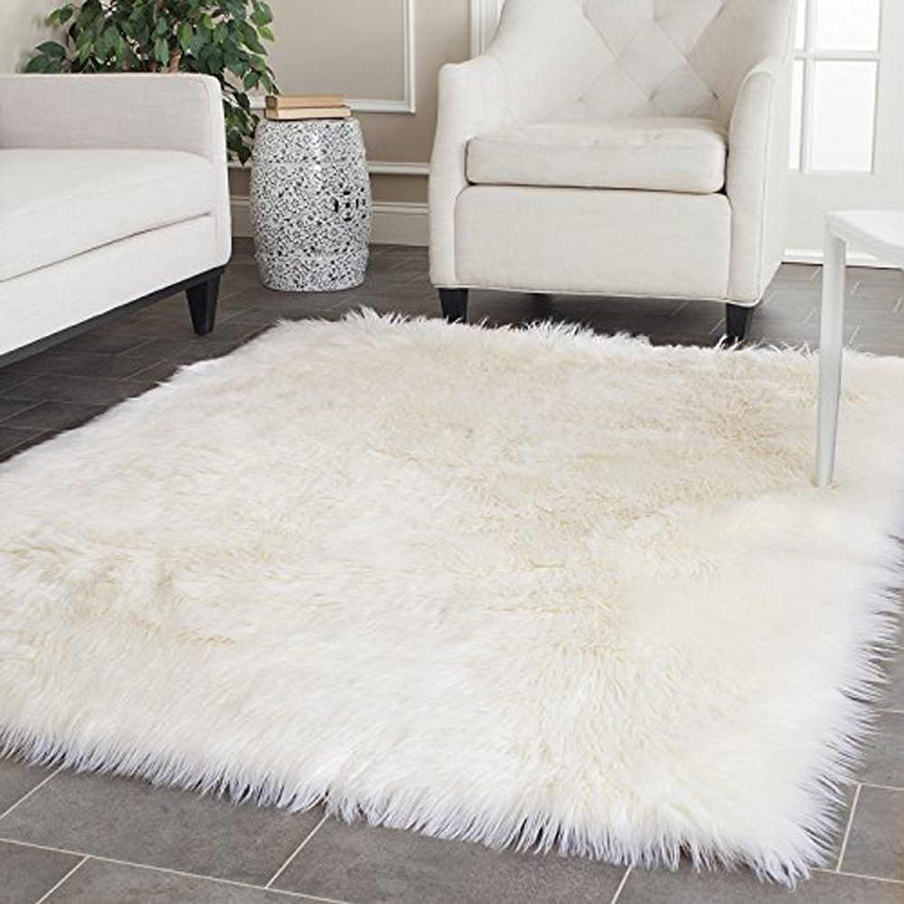 white carpet white faux sheepskin blanket faux fur rug rugs and carpets for living room EXTRVCR