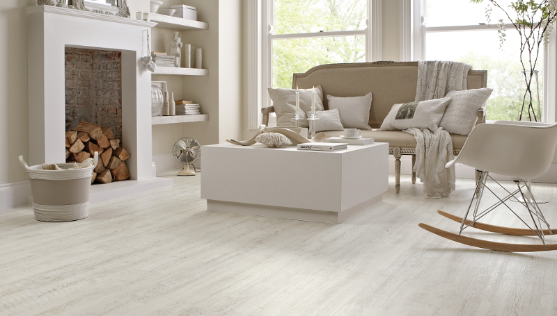 Make your home rich with white wood laminate flooring