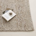 wool area rugs mini pebble wool jute rug - natural/ivory | west elm BXNVQQA