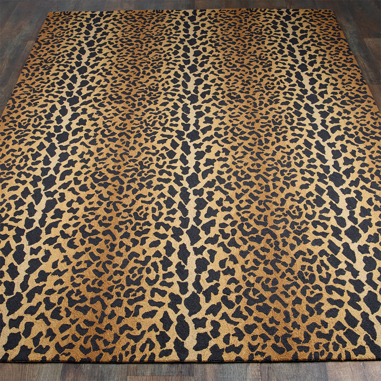 wool leopard rug tan_black TCNDGLE