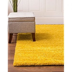 yellow rug yellow shag rug, 4-feet by 6-feet, 4x6 solid u0026 thick RCQWRDB