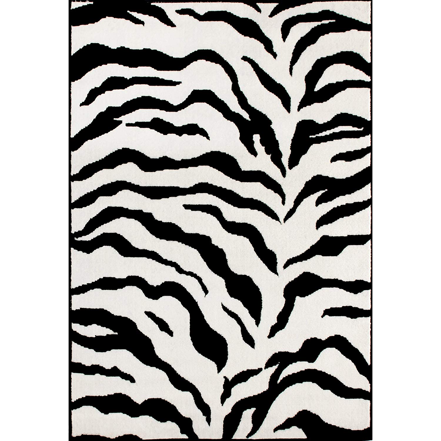 zebra print rugs amazon.com: zebra animal skin print modern carpet black area rug, 3 feet 11 FSVKCYA