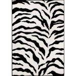 zebra rugs amazon.com: zebra animal skin print modern carpet black area rug, 3 feet 11 IZLJLIA