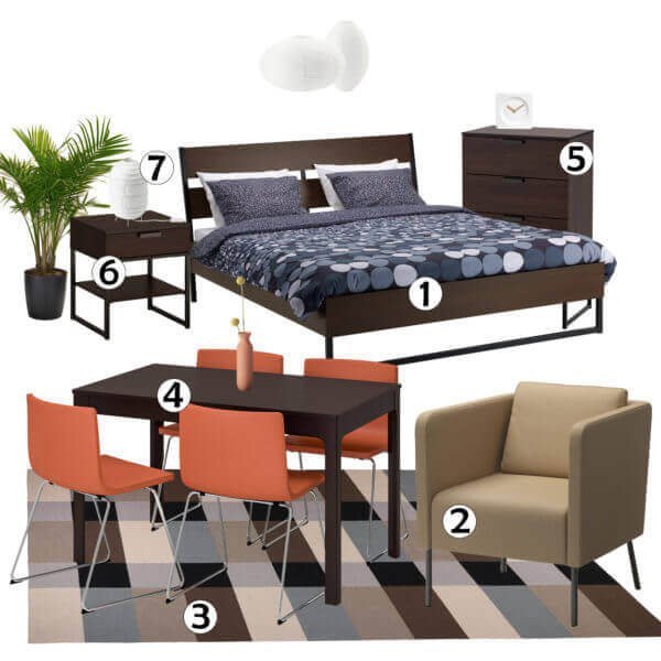 Studio Apartment Furniture Set #3 - Rent Pronto | Furniture For Rent