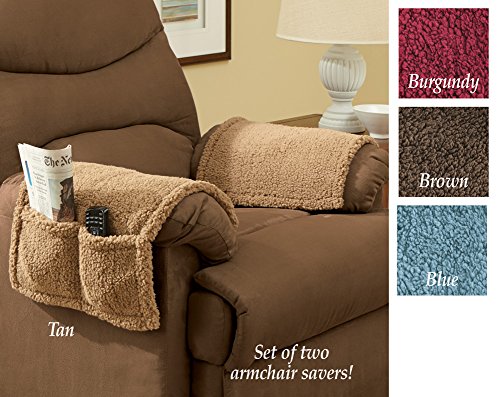 Armchair Covers With Pockets - Set Of 2 Brown - Walmart.com