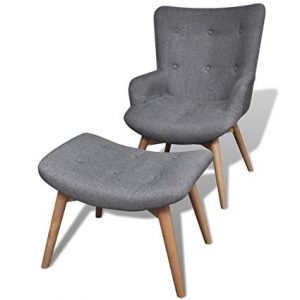 Amazon.com: vidaXL Armchair and Foot Stool French Chair Bedroom
