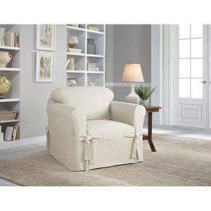 Serta Cotton Duck Box Cushion Armchair Slipcover & Reviews | Wayfair