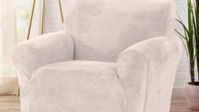 Symple Stuff Velvet Plush Form Fit Stretch T-Cushion Armchair