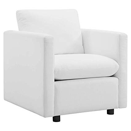 Amazon.com: Modway EEI-3045-WHI Activate Upholstered Fabric Armchair