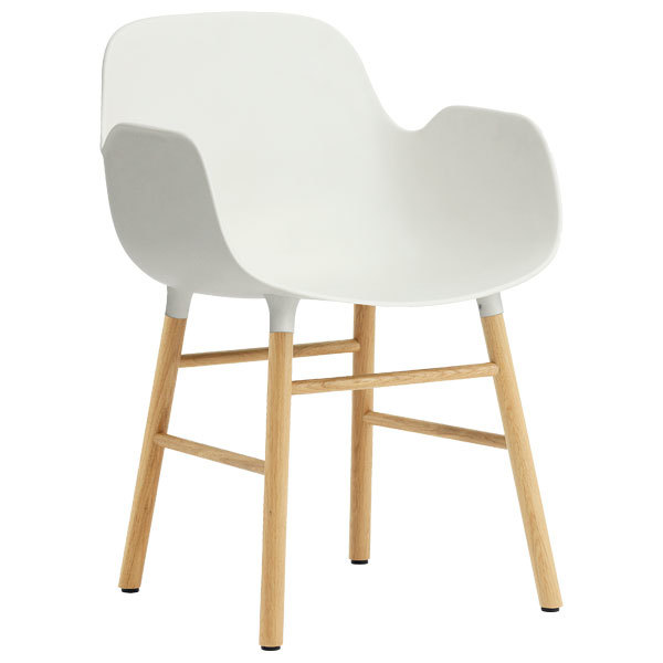 Normann Copenhagen Form armchair, white - oak | Finnish Design Shop