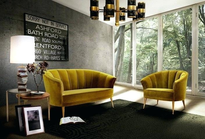 Yellow Armchairs Living Room Decor Ideas Top Velvet Armchairs Within
