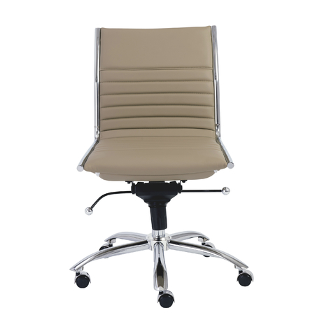 Thelma Armless Office Chair, Taupe