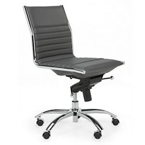 Malcolm Armless Desk Chair - Grey | Jett Desk White Aqua Office