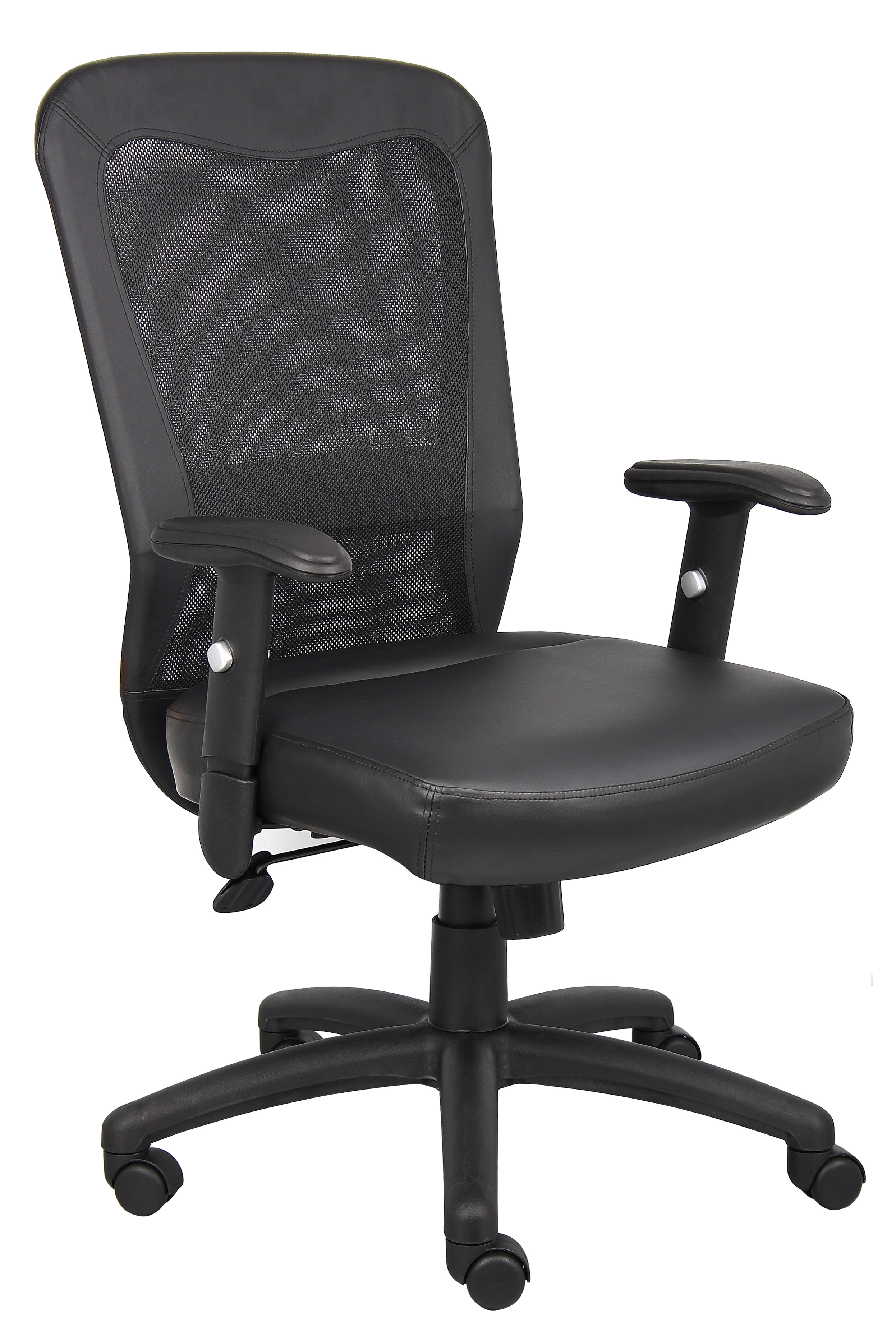 Boss Office & Home Black Pneumatic Back Support Office Chair