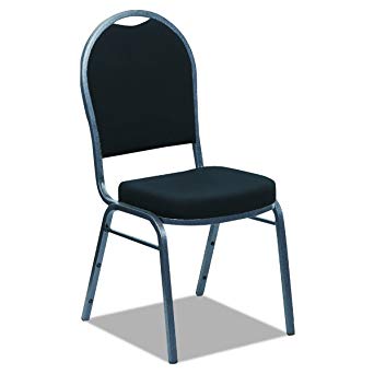 Iceberg 66222 Banquet Chairs (4-pack) Black/Silver with Dome Back