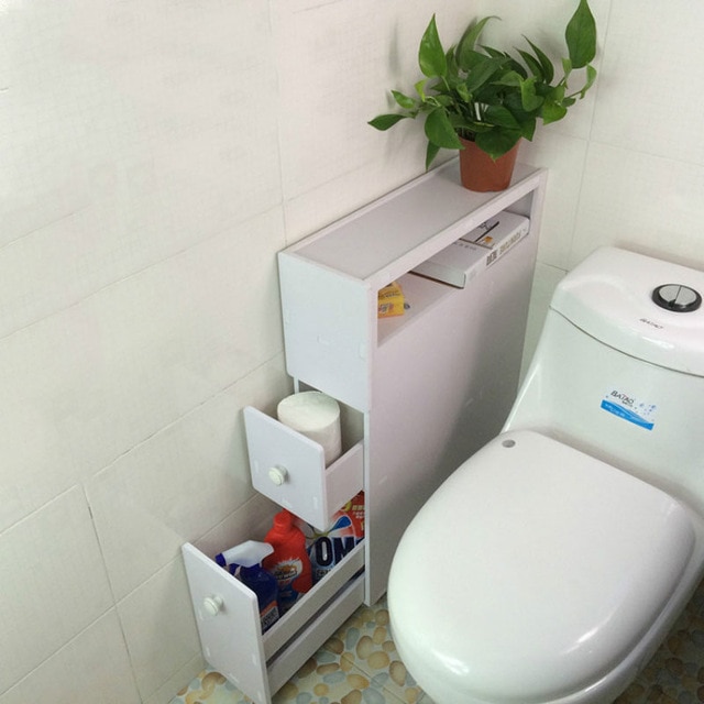 YONTREE 1 PC Japanese Style Bathroom Storage Cupboard Wood plastic