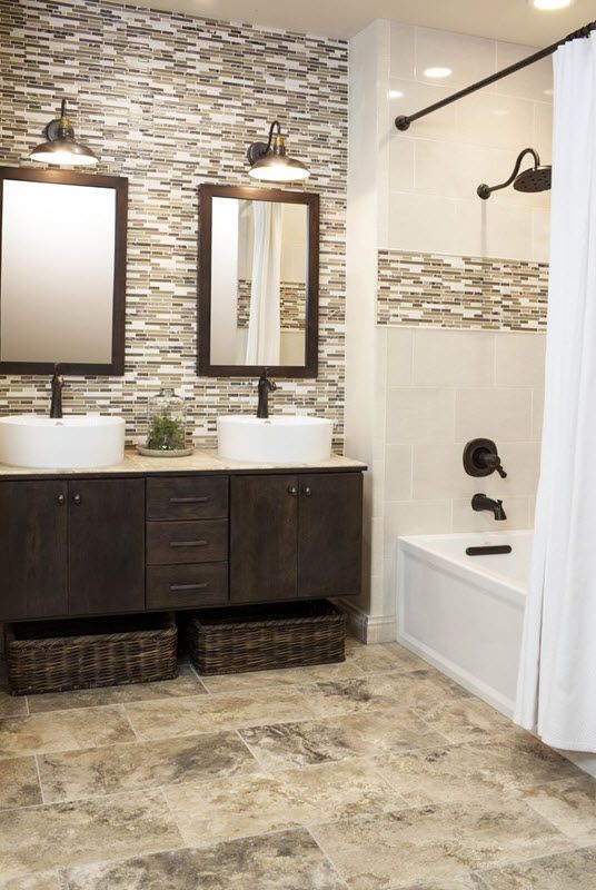 Bathroom Tile Ideas | Bathroom Ideas | Bathroom, Brown bathroom