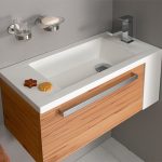 Oasis Compact Bath Vanity by Pelipal for small bathrooms
