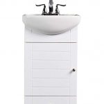 SMALL BATHROOM VANITY CABINET AND SINK WHITE - PE1612W NEW PETITE