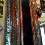 Beaded curtain.diy Mardi gras beads curtain rodtime, still