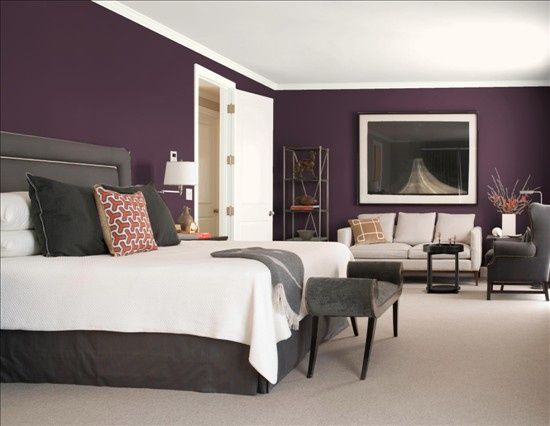 6. Purple & Gray - 8 Gorgeous Bedroom Color Schemes  → Lifestyle