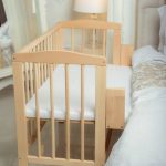 BABY Co-sleeper Crib Bedside Cot Bed Wooden White Mattress Next to