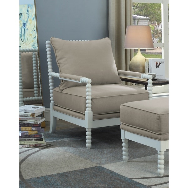 Shop Best Master Furniture Beige/White Fabric/Wood Armchair - Free