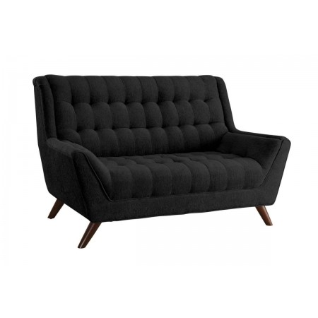 Best price on Coaster Natalia Black Contemporary Loveseat with